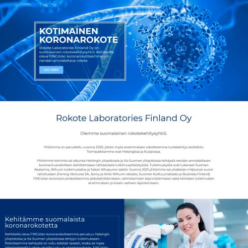 responsiiviset verkkosivut yritykselle rokote laboratories finland oy
